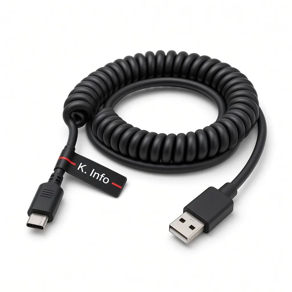 KI-C1340 Cabo USB espiral 2 m